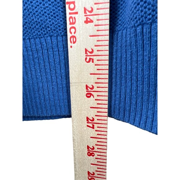 Tommy Hilfiger Men's Sweater Cardigan 1/4 Zip Blue Size XL Preppy Classic Cotton - Picture 3 of 7